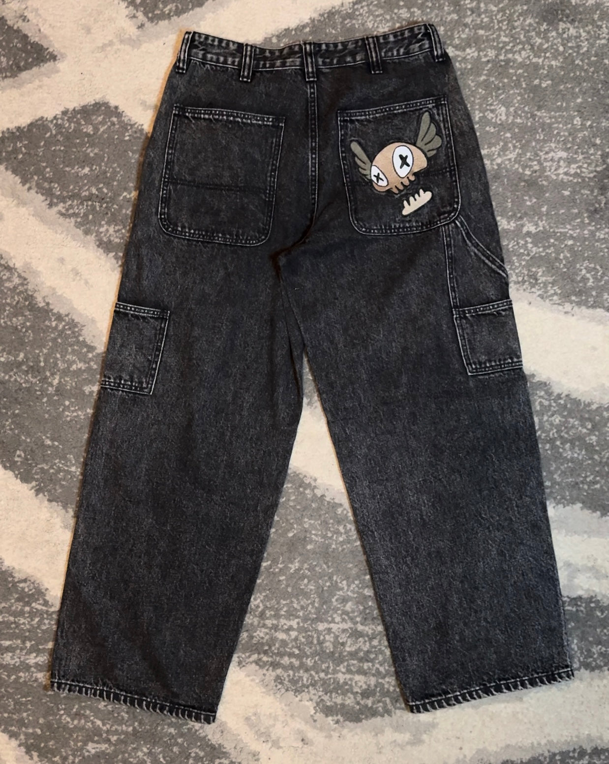 Mynd Eyes Baggy Denim Double Knee Pants