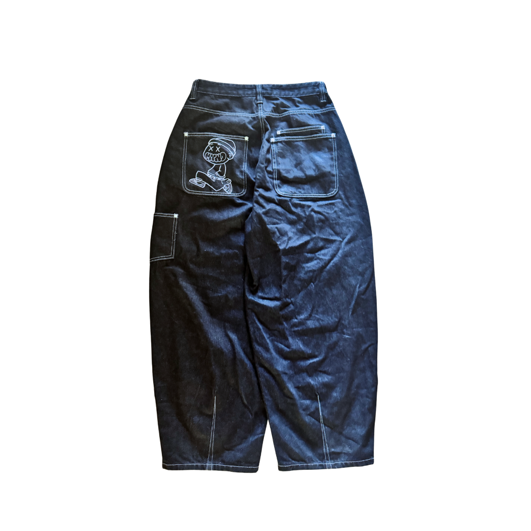 Happy Mynd Double Knee Baggy Denim Jeans