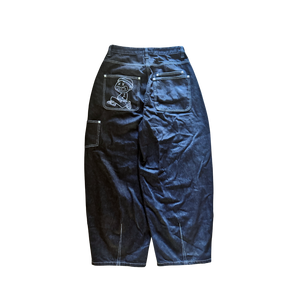 Happy Mynd Double Knee Baggy Denim Jeans